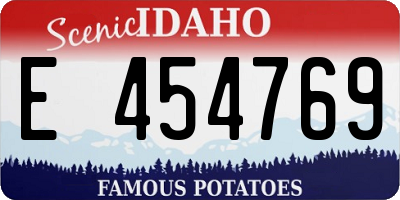 ID license plate E454769