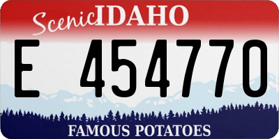 ID license plate E454770