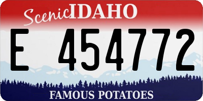 ID license plate E454772