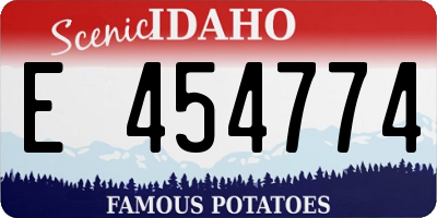 ID license plate E454774