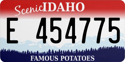 ID license plate E454775