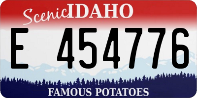 ID license plate E454776