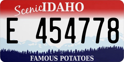 ID license plate E454778