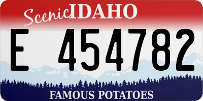 ID license plate E454782