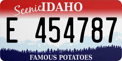 ID license plate E454787