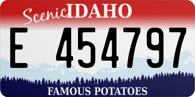 ID license plate E454797