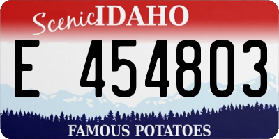 ID license plate E454803