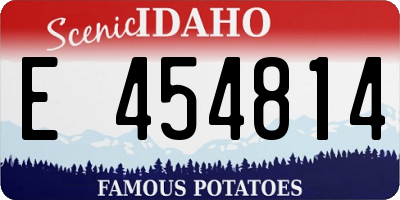 ID license plate E454814