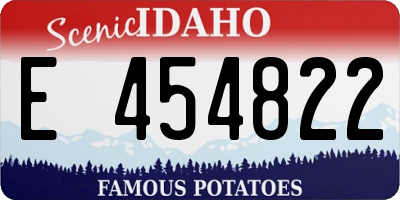 ID license plate E454822