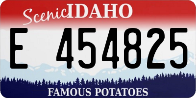 ID license plate E454825