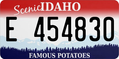 ID license plate E454830