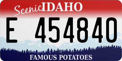ID license plate E454840