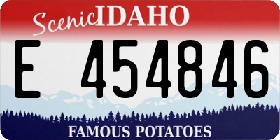 ID license plate E454846