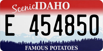 ID license plate E454850