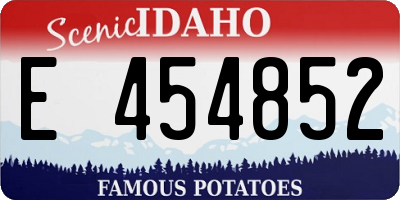 ID license plate E454852