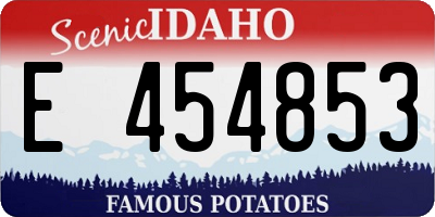 ID license plate E454853