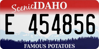 ID license plate E454856