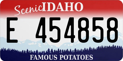 ID license plate E454858