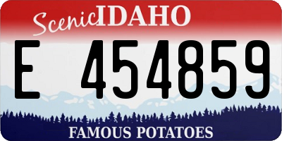 ID license plate E454859