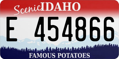ID license plate E454866