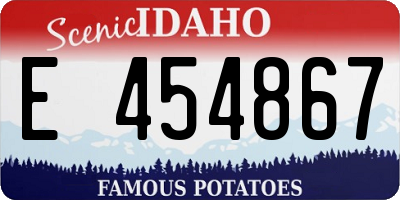 ID license plate E454867