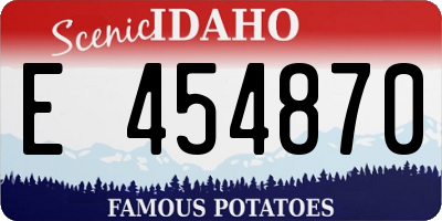 ID license plate E454870