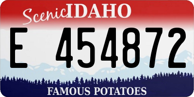 ID license plate E454872