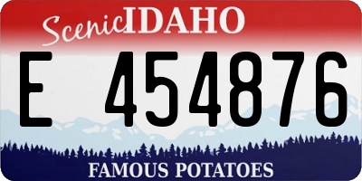 ID license plate E454876