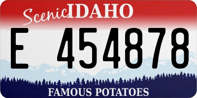 ID license plate E454878