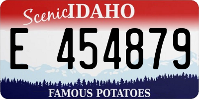 ID license plate E454879