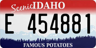 ID license plate E454881