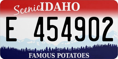 ID license plate E454902