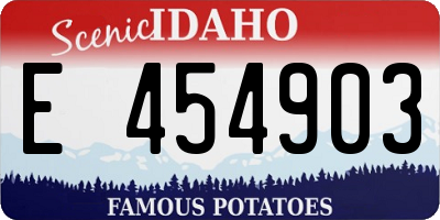 ID license plate E454903