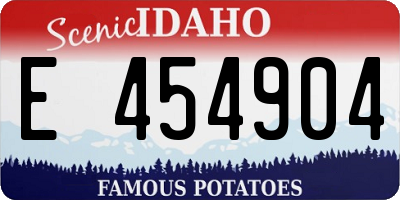 ID license plate E454904