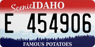 ID license plate E454906