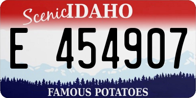 ID license plate E454907