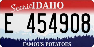 ID license plate E454908