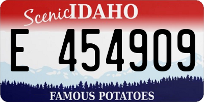 ID license plate E454909