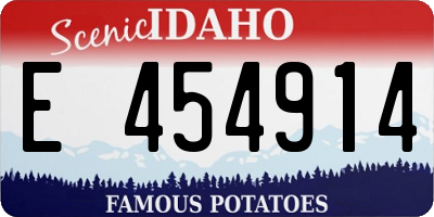 ID license plate E454914