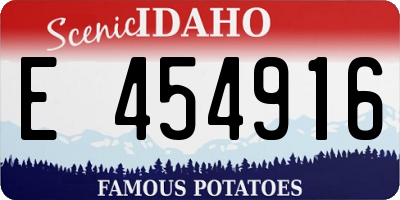 ID license plate E454916