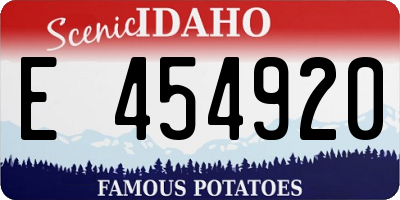 ID license plate E454920