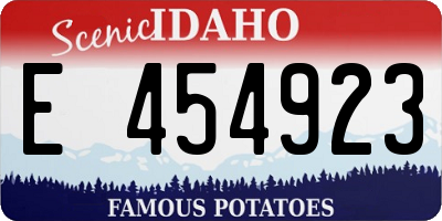 ID license plate E454923