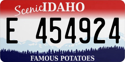 ID license plate E454924