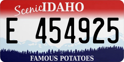 ID license plate E454925