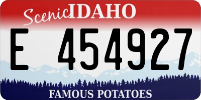 ID license plate E454927