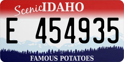 ID license plate E454935