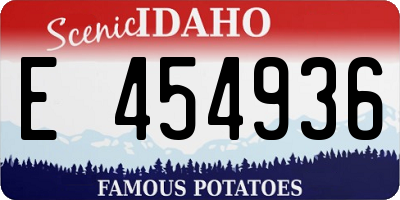 ID license plate E454936