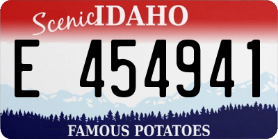 ID license plate E454941