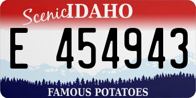 ID license plate E454943