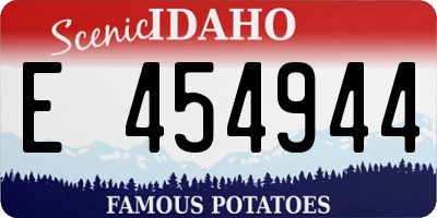ID license plate E454944